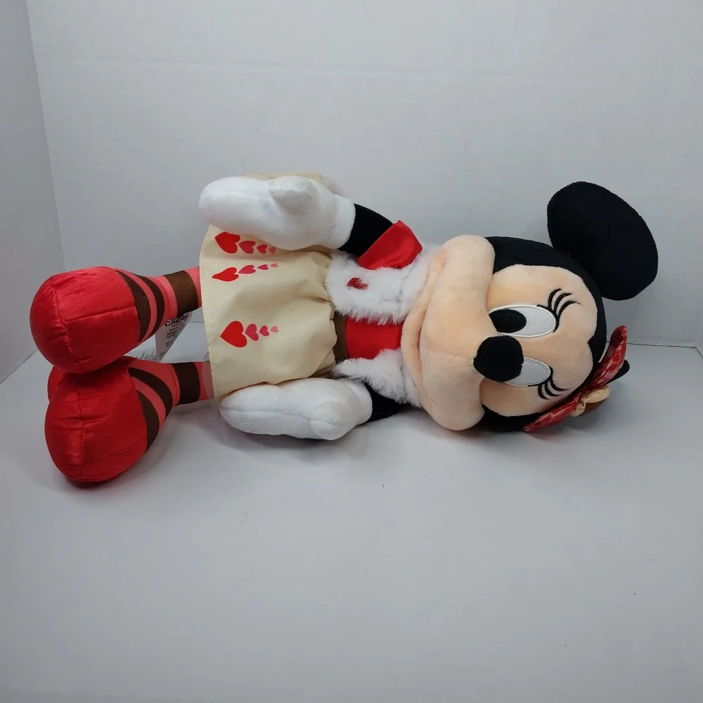 Disney World Valentine's Day Plush Disney Minnie W/Hearts Skirt 16inc Soft Plush - Picture 7 of 11